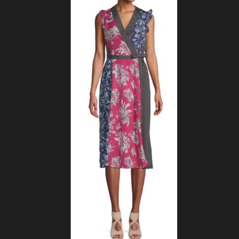 LIKELY Meade mixed print wrap dress